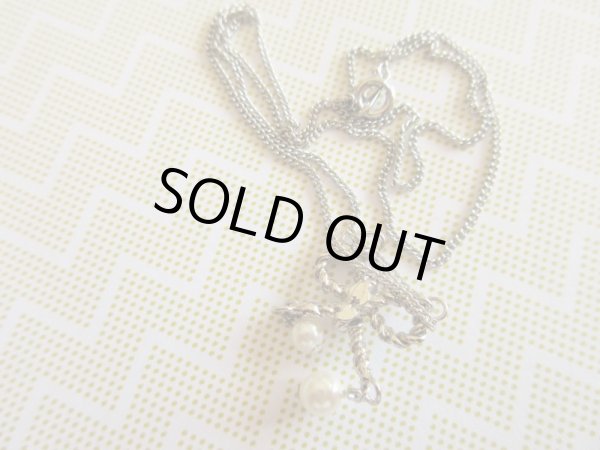 画像3: ゆらゆらパール付きリボンネックレス (3)