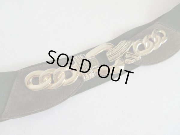 画像3: チェーン型ゴールド装飾のゴムベルト【送料無料】 (3)