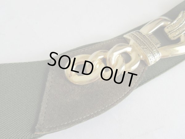 画像6: チェーン型ゴールド装飾のゴムベルト【送料無料】 (6)