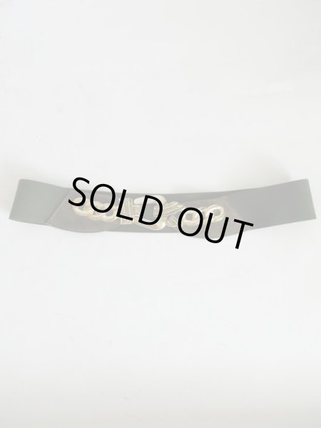 画像2: チェーン型ゴールド装飾のゴムベルト【送料無料】 (2)