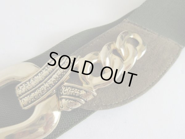 画像4: チェーン型ゴールド装飾のゴムベルト【送料無料】 (4)