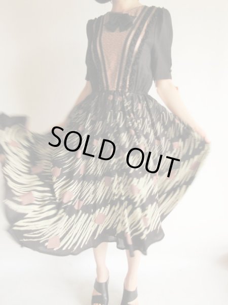 画像3: Dead stock*高級感のあるスモ―キーカラーワンピース (3)