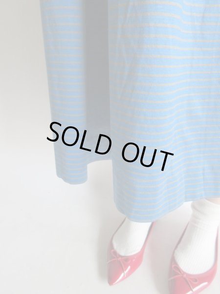 画像8: ウエスト54〜60*グレー色ボーダー柄のブルースカート【送料無料】 (8)