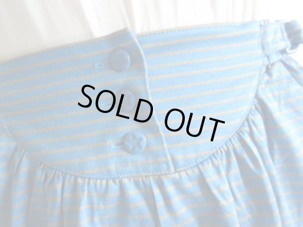 画像6: ウエスト54〜60*グレー色ボーダー柄のブルースカート【送料無料】 (6)