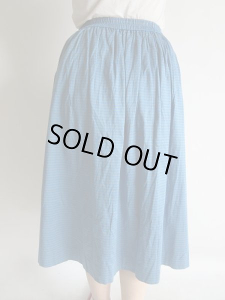 画像5: ウエスト54〜60*グレー色ボーダー柄のブルースカート【送料無料】 (5)