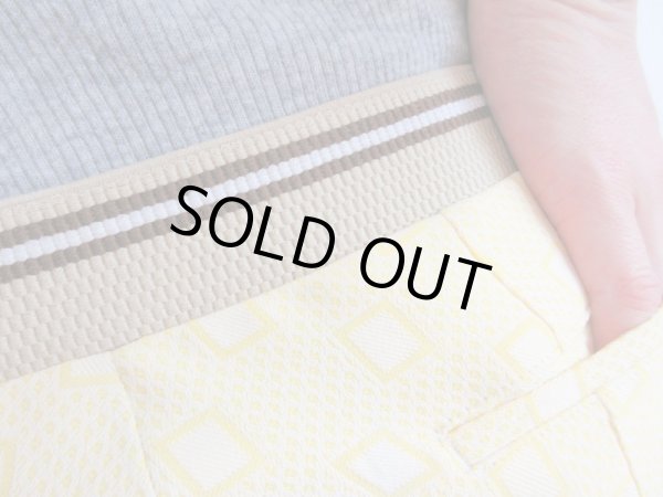 画像9: ●未使用*レモンイエロー色のスクエア柄パンツ (9)