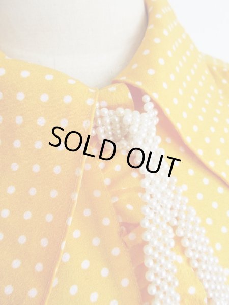 画像2: ●フェイクパールビーズのリボンタイ (2)