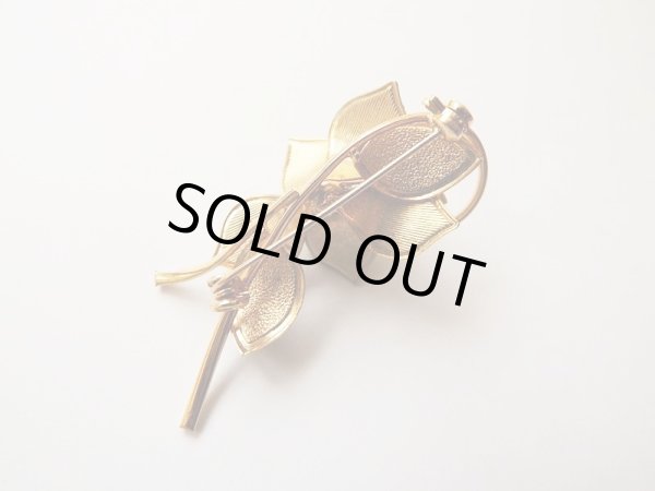 画像5: 天然石*お花と葉っぱのブローチ (5)