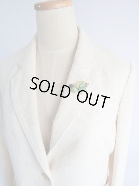 画像6: 天然石*お花と葉っぱのブローチ (6)