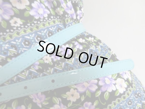 画像4: ティファニーブルーのエナメル細ベルト (4)