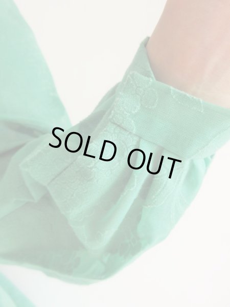 画像11: お仕立て品*透かし模様のお花柄生地ワンピ (11)