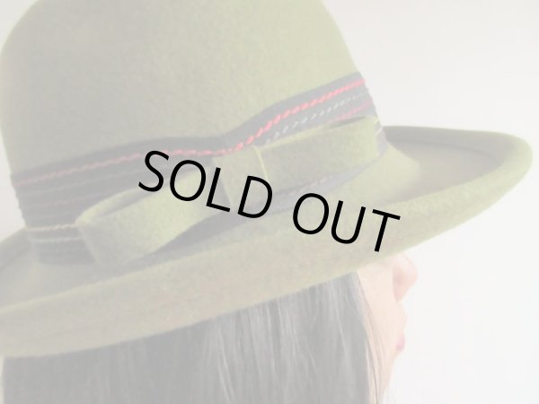 画像2: カラフルステッチリボンの高級お帽子 (2)