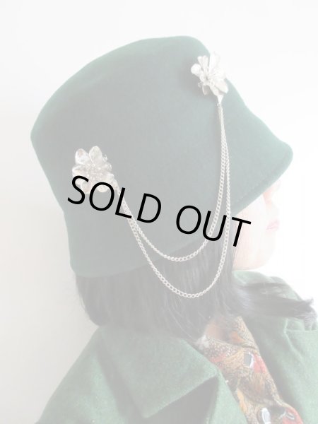 画像3: 【再入荷】未使用*キラリデザインのお花チェーンブローチ(ゴールド) (3)