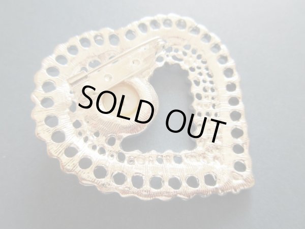 画像7: 未使用*インパクトハートのブローチ (7)