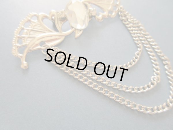 画像4: 未使用*キラリエレガントフォルムのゆらりブローチ (4)