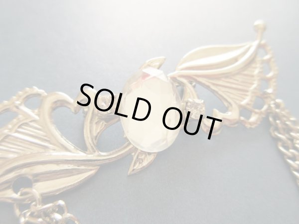 画像3: 未使用*キラリエレガントフォルムのゆらりブローチ (3)