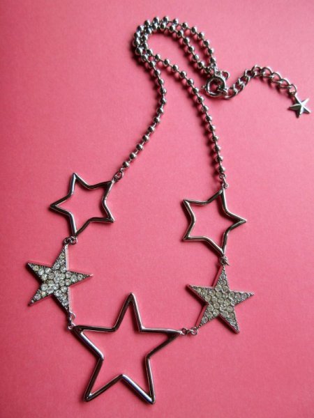 画像2: 未使用*キラキラ星のラインスト―ンネックレス(2色展開) (2)