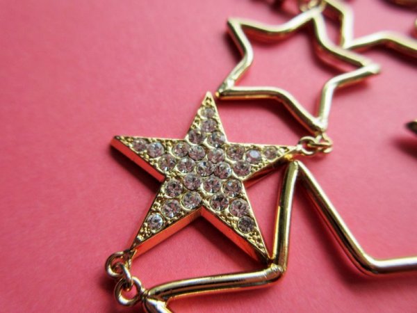 画像10: 未使用*キラキラ星のラインスト―ンネックレス(2色展開) (10)