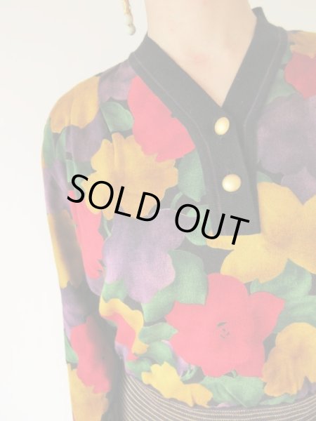 画像6: 華やぎフラワーデザインニット (6)