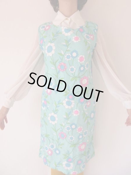 画像3: 【チャーミングに目立つ*】海外ヴィンテージ*Dead stockワンピース (3)