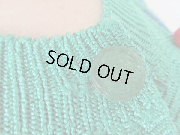 画像6: 立体ステッチとポンポンのカーディガン (6)