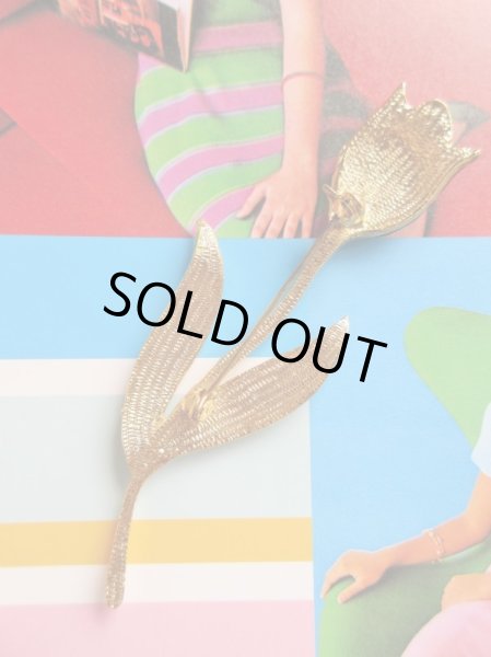 画像4: 未使用*エレガントフォルムのお花エナメルブローチB (4)