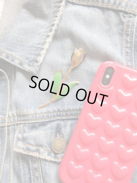 画像5: 未使用*エレガントフォルムのお花エナメルブローチB (5)