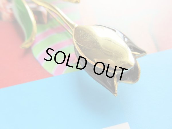 画像2: 未使用*エレガントフォルムのお花エナメルブローチB (2)