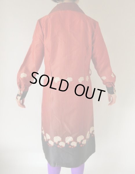 画像5: アジサイとストライプ柄のワンピース (5)