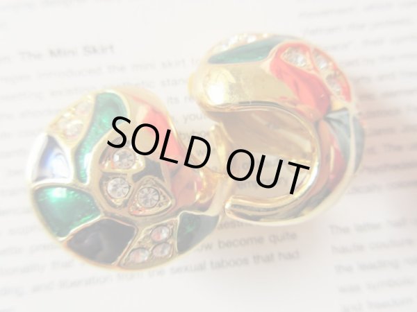 画像3: ペイズリー×ラインストーンイヤリングG (3)