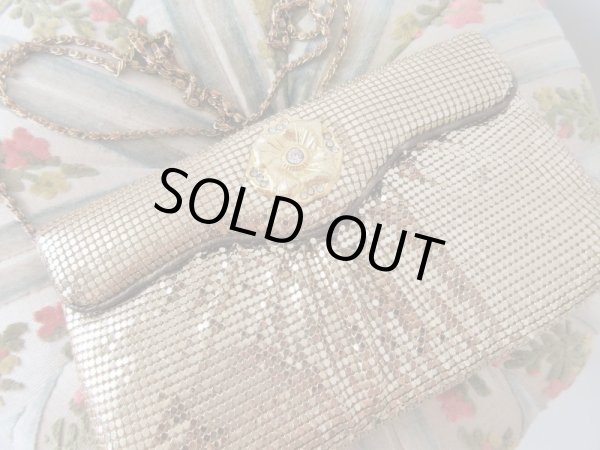 画像3: お花装飾のメタリックチェーンバッグ (3)