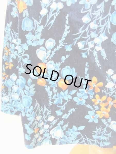 画像5: ベロアのロマンティックフラワースカート(ウエストゴム*) (5)