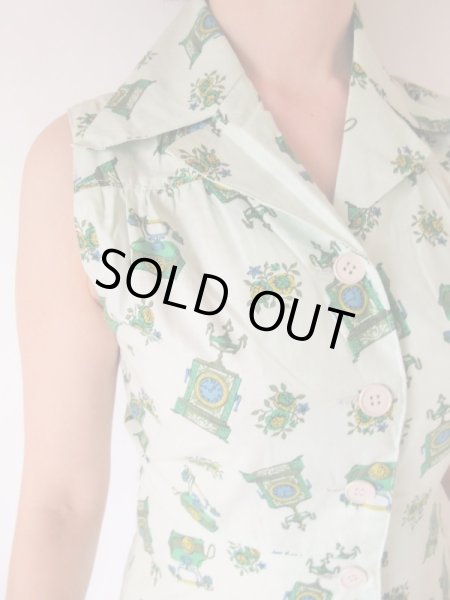 画像6: デットストック*電話柄がチャーミングなワンピース (6)