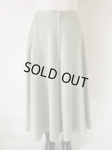 画像3: 大人のペールグリーンキュロットスカート (3)