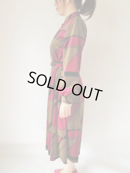 画像4: 未使用*ベロアタッチのシックワンピース (4)