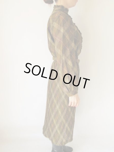 画像4: ドラマティックな細かいプリーツワンピース (4)