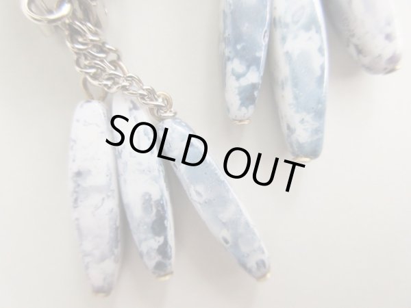 画像2: 【再入荷】Dead stock*マーブルデザインのガラスビーズイヤリング (2)