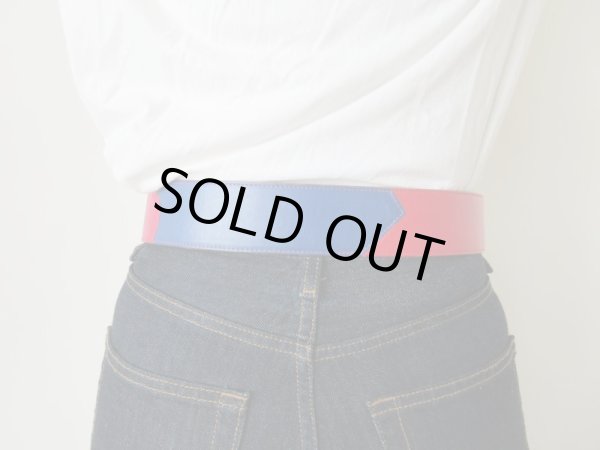 画像4: マルチカラーのレザーベルト (4)