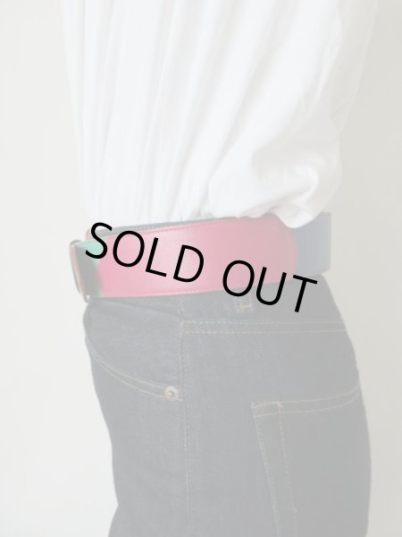 画像5: マルチカラーのレザーベルト (5)