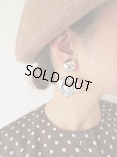 画像2: Dead stock*ハートにリボンモチーフイヤリング (2)