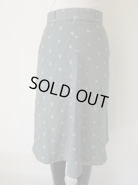 画像4: Dead stock*小花とストライプ柄スカート (4)