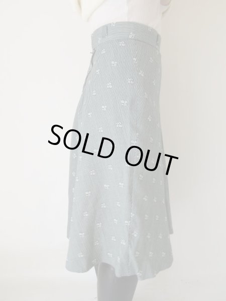 画像5: Dead stock*小花とストライプ柄スカート (5)