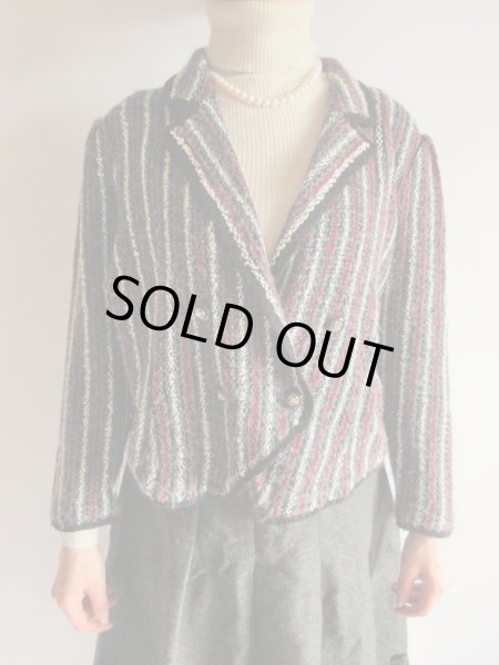 画像3: モード顔のニットジャケット (3)