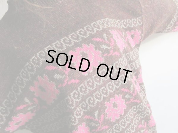 画像6: チャーミングフラワーデザインニット (6)