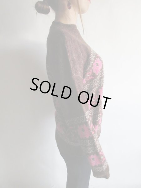 画像4: チャーミングフラワーデザインニット (4)