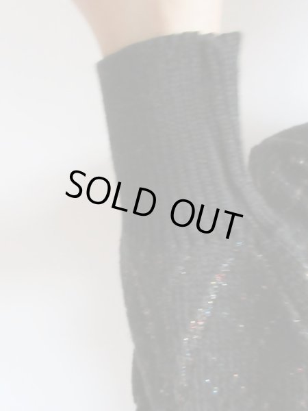 画像6: 煌めきラメ糸の黒カーディガン (6)