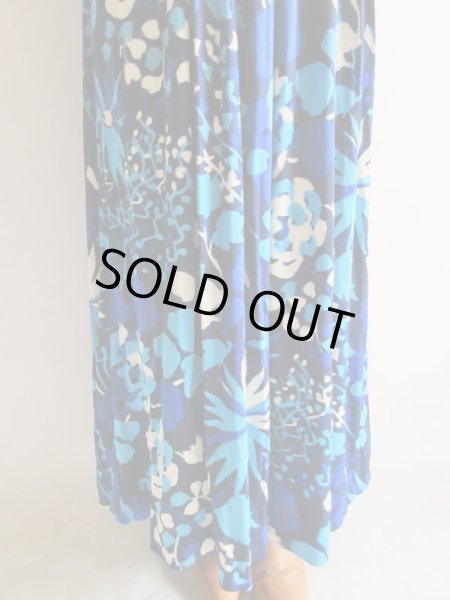 画像10: サイケフラワーのマキシ丈ワンピース (10)