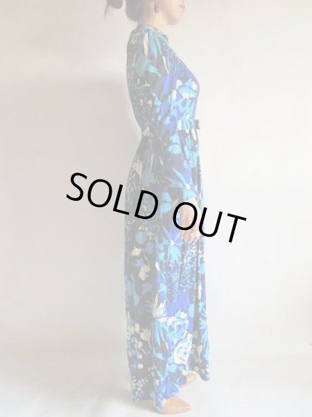 画像5: サイケフラワーのマキシ丈ワンピース (5)
