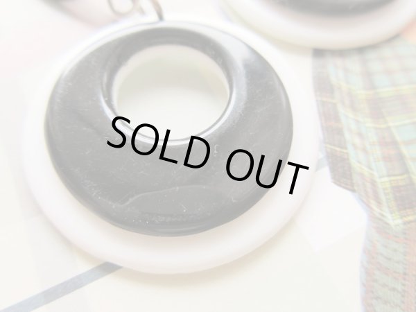 画像3: 【ラスト1点になりました*】Dead stock*モノトーンサークルイヤリング (3)