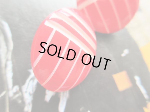 画像2: Dead stock*赤白カットデザインイヤリング (2)